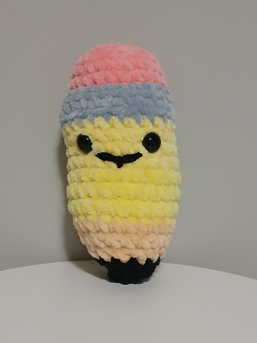 Plush Multicolor Cuddly Stuffed Toy - Yellow, Pink & Blue